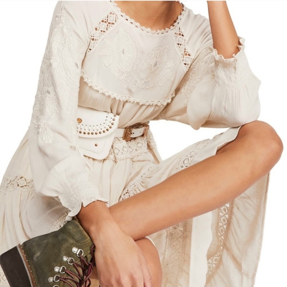 Free People Piece of Your Heart Boho Embroidered Dress - Picture 11 of 16